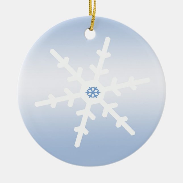 Snowflake Ceramic Tree Decoration (Front)