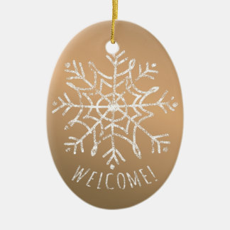 Snowflake Ceramic Tree Decoration