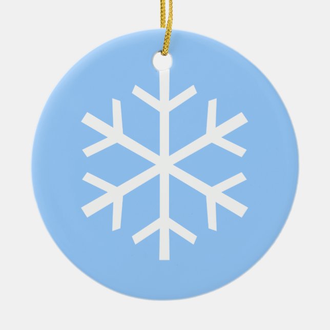 Snowflake Ceramic Tree Decoration (Front)