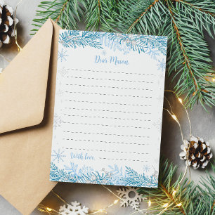 Snowflake Christmas Birthday Time Capsule Card