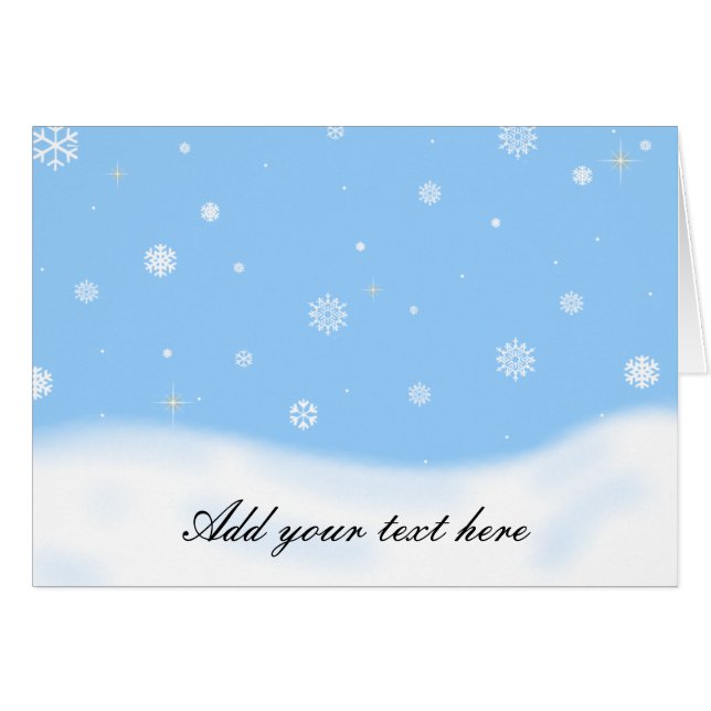 Snowflake Christmas Card (Front Horizontal)