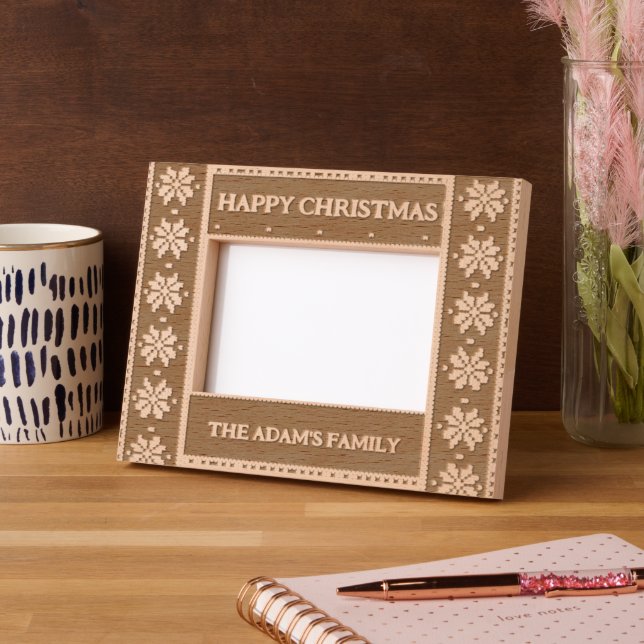 Snowflake Christmas Festive Frame Photo (Left)