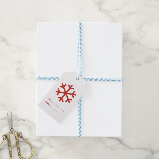 Snowflake Christmas Gift Tags (With Twine)