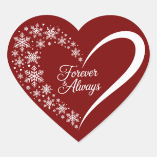 Snowflake Christmas Holiday Snow Flake Heart Heart Sticker