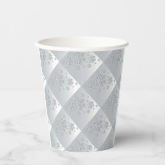  Snowflake Christmas in Grey and White*   Paper Cups