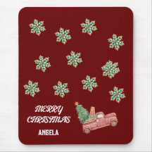 Snowflake Christmas Mouse Pad