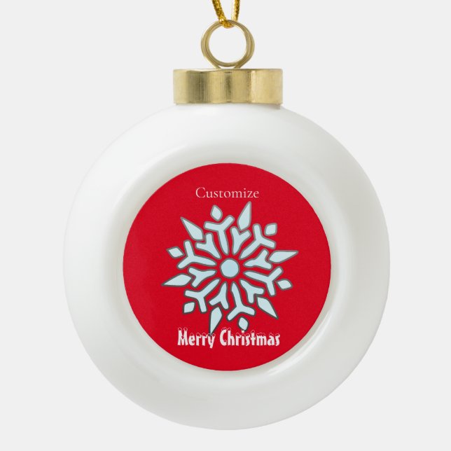 Snowflake Christmas Ornament Thunder_Cove  (Front)