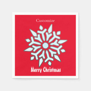 Snowflake Christmas Ornament Thunder_Cove Napkin