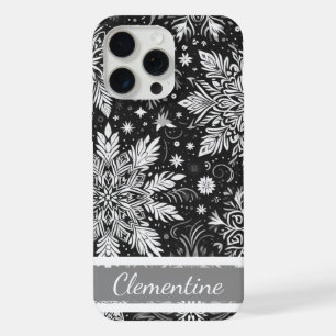 Snowflake Christmas Pattern iPhone 15 Pro Max Case