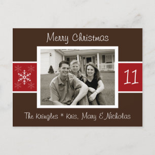 Snowflake Christmas Photo Card