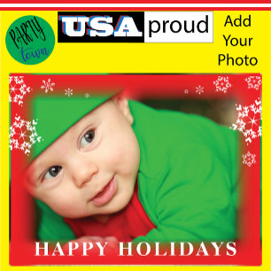 Snowflake Christmas Photo Holiday Postcard