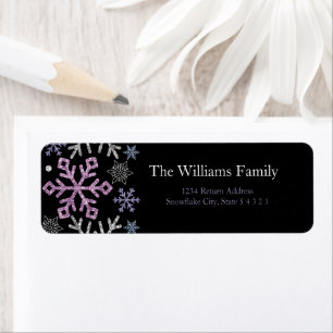 Snowflake Christmas Purple Silver