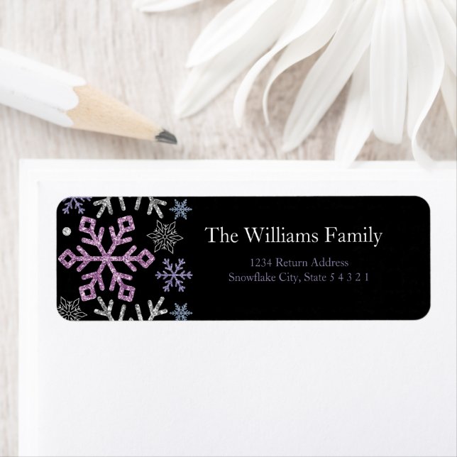  Snowflake Christmas Purple Silver (Insitu)