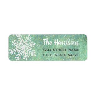 Snowflake Christmas Return Address