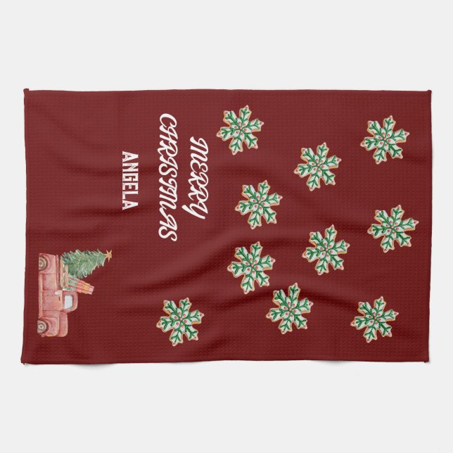 Snowflake Christmas Tea Towels (Horizontal)