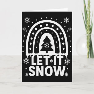 Snowflake Christmas Teacher Student Cute Rainbow L Card