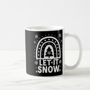 Snowflake Christmas Teacher Student Cute Rainbow L Coffee Mug