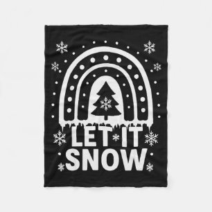 Snowflake Christmas Teacher Student Cute Rainbow L Fleece Blanket