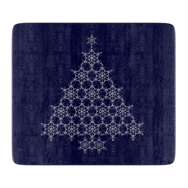 Snowflake Christmas Tree Cutting Board (Front)