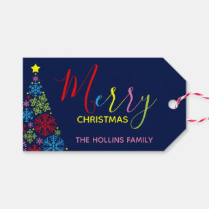 Snowflake Christmas Tree Gift Tags