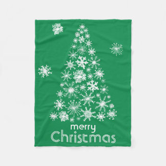 Snowflake Christmas Tree Merry Christmas blanket