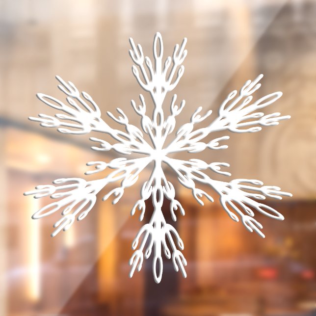 Snowflake Christmas Vinyl Window Cling (Sheet 2)