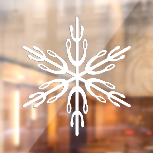 Snowflake Christmas Winter Vinyl Window Cling (Sheet 2)