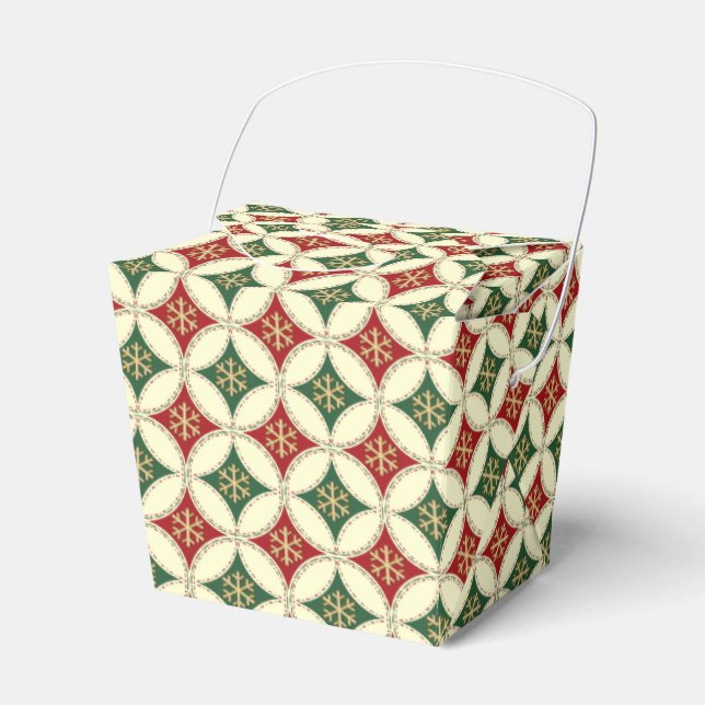 Snowflake Circles-3-PARTY FAVOR BOX,take out Favour Box (Front Side)