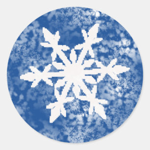 SNOWFLAKE CLASSIC ROUND STICKER