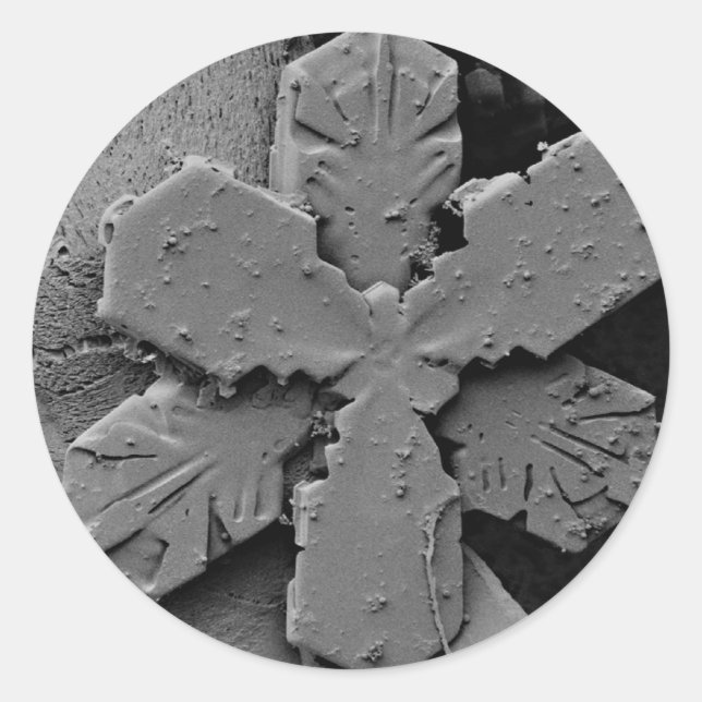 Snowflake Classic Round Sticker (Front)