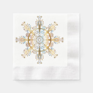 Snowflake Coined Cocktail Napkins