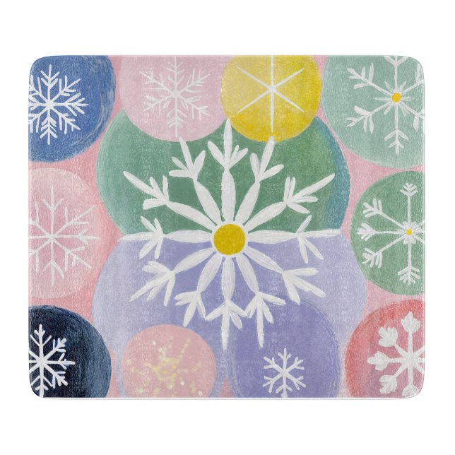 Snowflake Constellations Cutting Board (Front)
