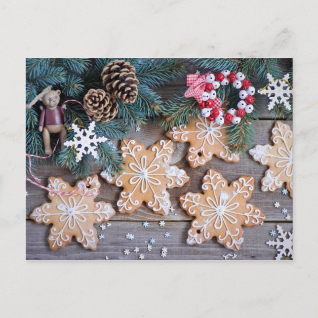 Snowflake Cookies Postcard (Front)