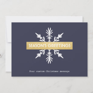 Snowflake Corporate Christmas Seasons Greetings Holiday Card