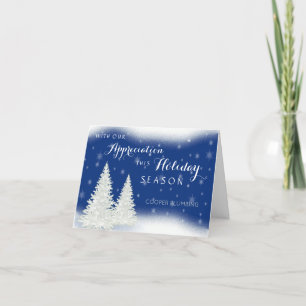 Snowflake Corporate Holiday Appreciation Christmas Card