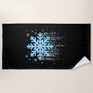 Snowflake Costume Winter Christmas Matching Beach Towel