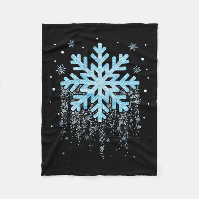 Snowflake Costume Winter Christmas Matching Mens K Fleece Blanket (Front)