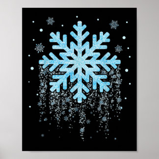 Snowflake Costume Winter Christmas Matching Mens Poster