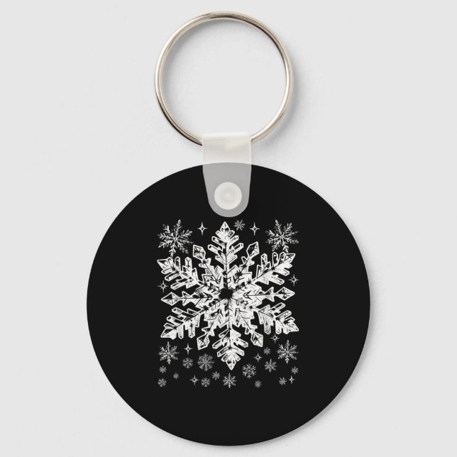 Snowflake Costume Winter Christmas Matching Mens W Key Ring (Front)