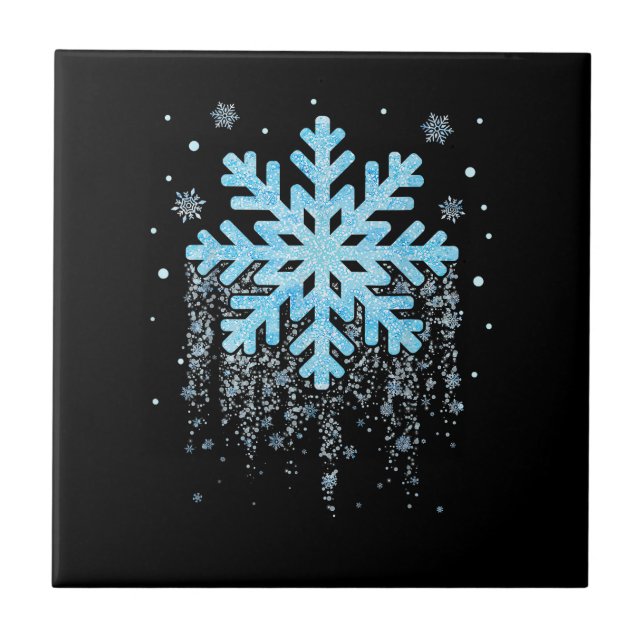 Snowflake Costume Winter Christmas Matching Mens W Tile (Front)