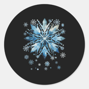 Snowflake Costume Winter Christmas Matching Women  Classic Round Sticker