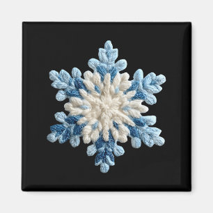 Snowflake Crochet Snow Merry Christmas Xmas Pajama Magnet
