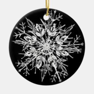 Snowflake Crystal   Ceramic Tree Decoration