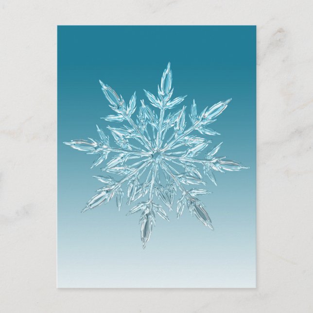 Snowflake Crystal Postcard (Front)