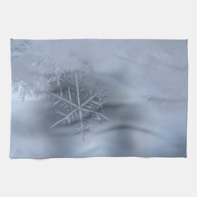 Snowflake Crystals microscopic frost winter dish Tea Towel (Horizontal)