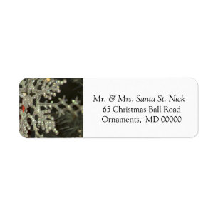 Snowflake Custom Happy Christmas Return Address