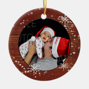 Snowflake Custom Photo Ornament