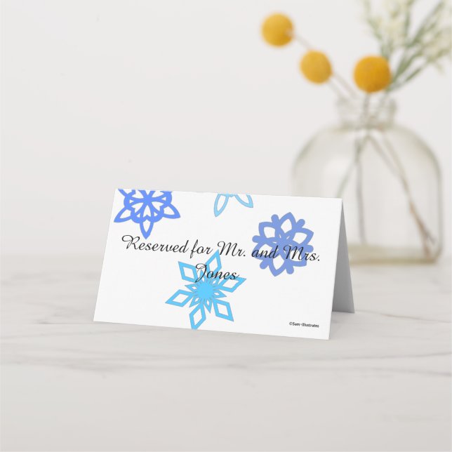 Snowflake Customisable Table/Place Card Holder (Front)