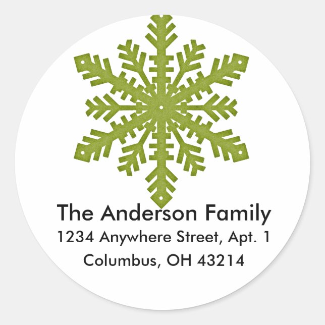Snowflake D3 Return Address Labels (Front)