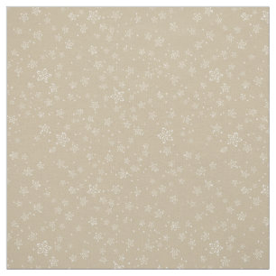 Snowflake Dance Hand-drawn Neutral Fabric